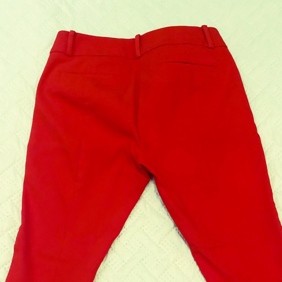Loft 4P Marisa Skinny Pants in Orange/Cherise - Picture 4 of 6